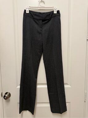 Style & Co. Black Textured Straight-Leg Trousers